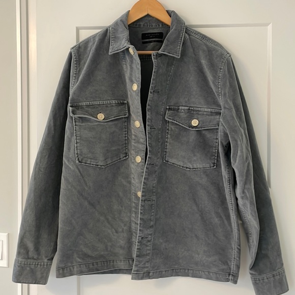 All Saints Charcoal Shirt Jacket